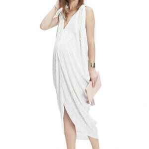 Hatch Maternity Amira Isabel Caftan Dress Blue White Batik One Size O/S